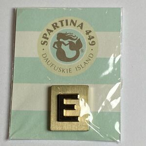 New Old Stock Spartina 449 Magnetic Accessories Golden Letter E Charm